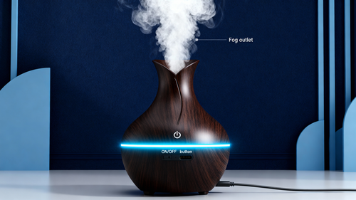 Humidificador y Difusor de Aroma Ultrasónico (Estilo Madera)